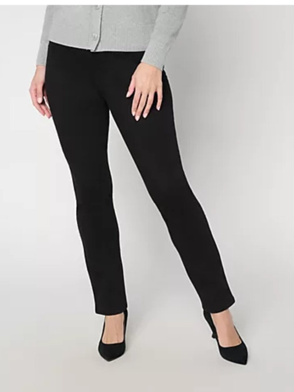 Belle by Kim Gravel Primabelle Twill Straight Leg Jean - Size: 8 Petite - NIP